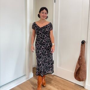 Vintage BCBG Paris 
Silk Bias Cut Dress 🪻